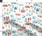 Ocean Vintage Beach White Summer Bus Tropical Nautical Custom Printed Fabric by Spoonflower Various Fabrics by the Yard or Fat Quarter